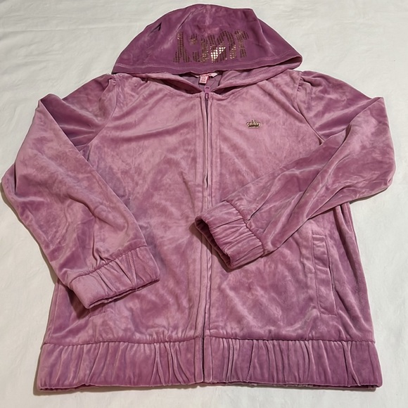 2 Pcs Juicy Couture Velour Hoodie & Jogger Set - Picture 2 of 4